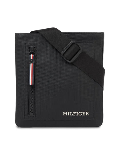 TOMMY HILFIGER Borsello Uomo Nero con Tracolla Regolabile e Logo - foto prodotto