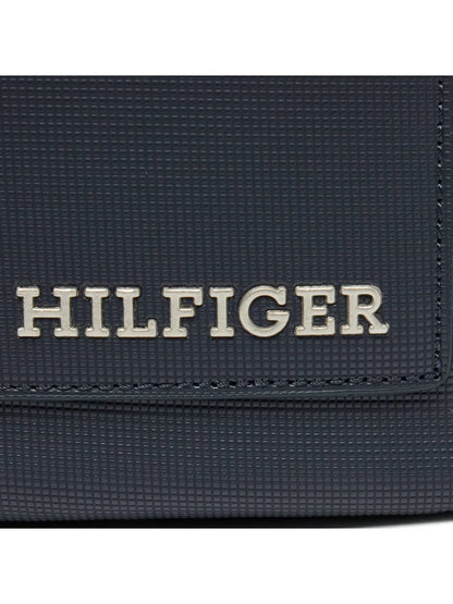 TOMMY HILFIGER Borsello Uomo Blu con Tracolla Regolabile e Logo - vista 3