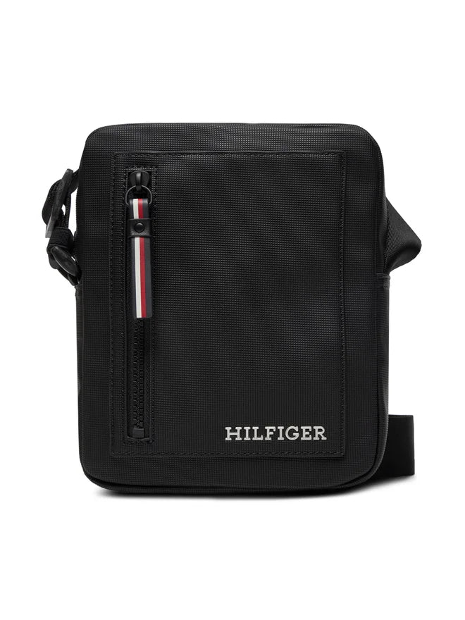 TOMMY HILFIGER Borsello Uomo Blu con Tracolla Regolabile e Logo