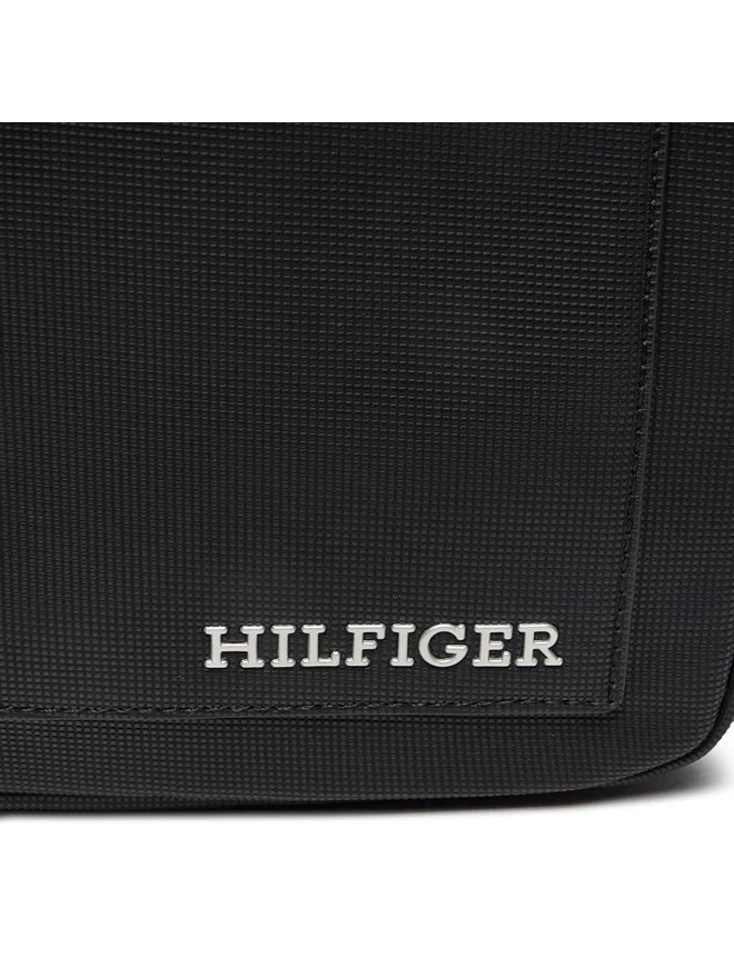 TOMMY HILFIGER Borsello Uomo Blu con Tracolla Regolabile e Logo