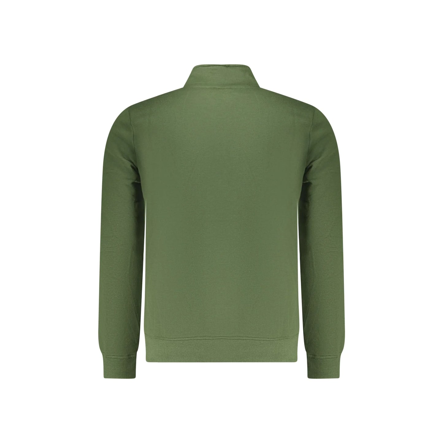 U.S. Grand Felpa Uomo Verde Mezza Zip Felpata Tascone Stampa Logo Felpe - vista 2