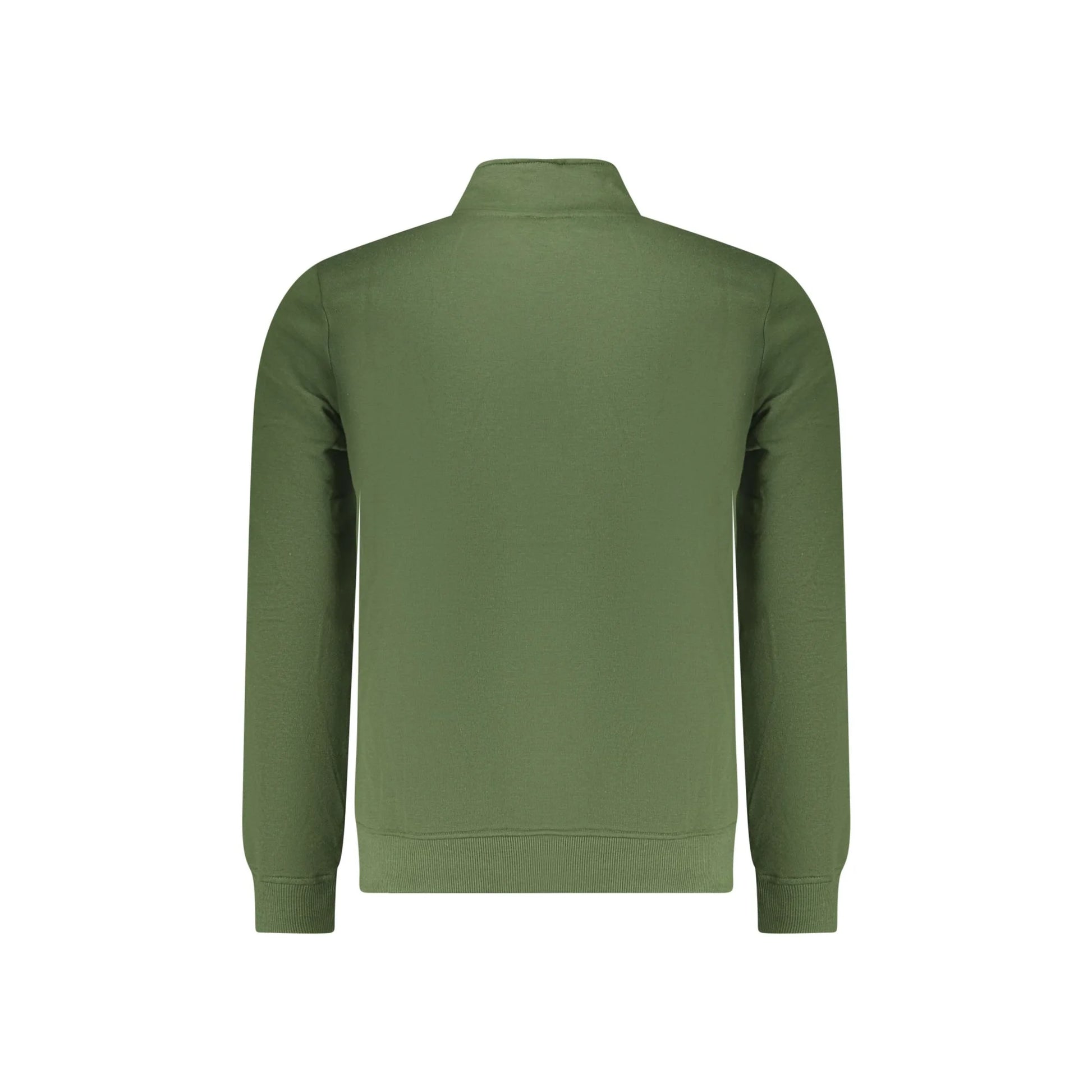 U.S. Grand Felpa Uomo Verde Mezza Zip Felpata Tascone Stampa Logo Felpe - vista 2