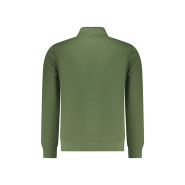 U.S. Grand Felpa Uomo Verde Mezza Zip Felpata Tascone Stampa Logo Felpe - vista 2