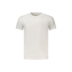 Guess Jeans T-Shirt Maniche Corte Uomo Bianca Stampa in Rilievo Logo