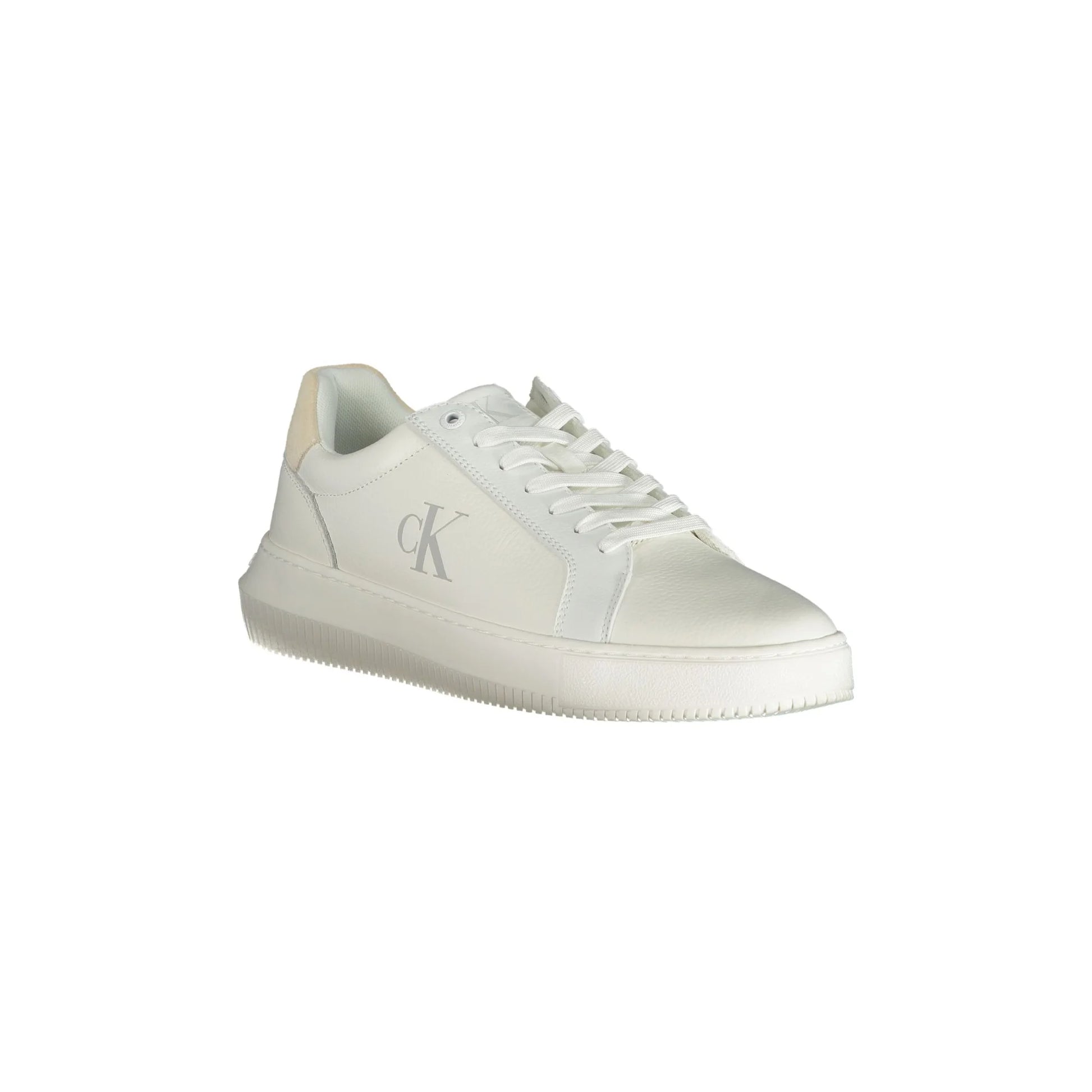 CALVIN KLEIN Scarpe Sneakers Uomo Bianche con Dettagli a Contrasto bianco - vista 2