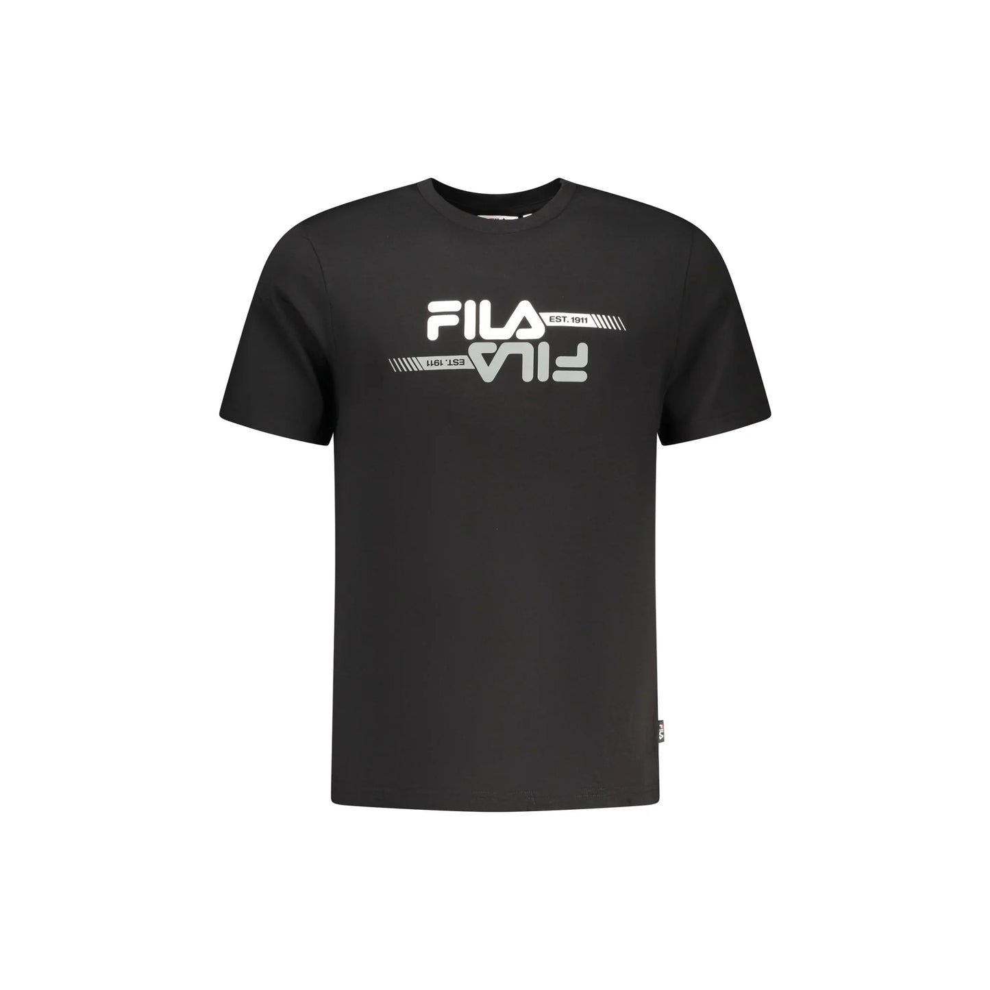 Fila T-Shirt Maniche Corte Uomo Nera Stampa Logo Nero - foto prodotto