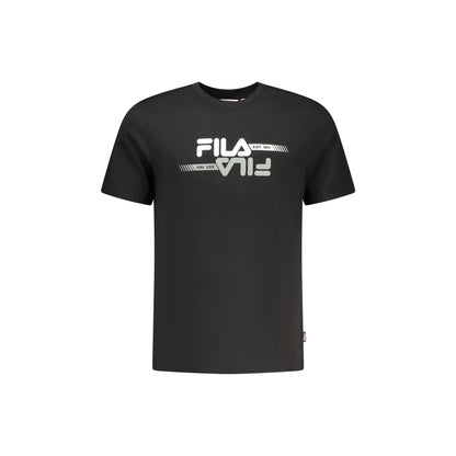 Fila T-Shirt Maniche Corte Uomo Nera Stampa Logo Nero - foto prodotto