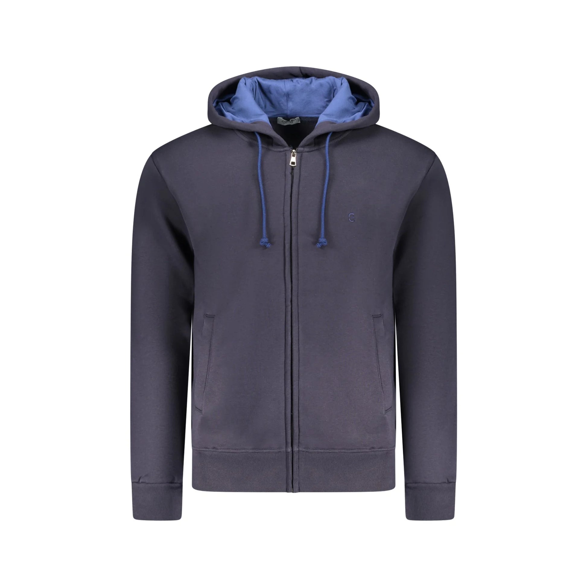 Coveri Moving Felpa Maniche Lunghe Uomo Blu Zip Ricamo Felpe - foto prodotto