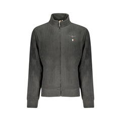 Accademia Militare Felpa Maniche Lunghe Uomo Nera con Zip e Ricamo