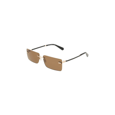 Calvin Klein Occhiali da Sole Donna Beige Lente Rettangolare Logo - vista 2