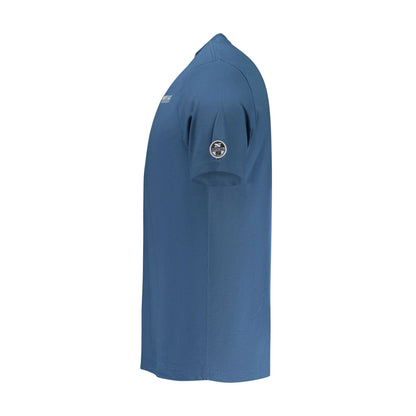 North Sails T-Shirt Uomo Girocollo Stampa Applicazione Logo - vista 3