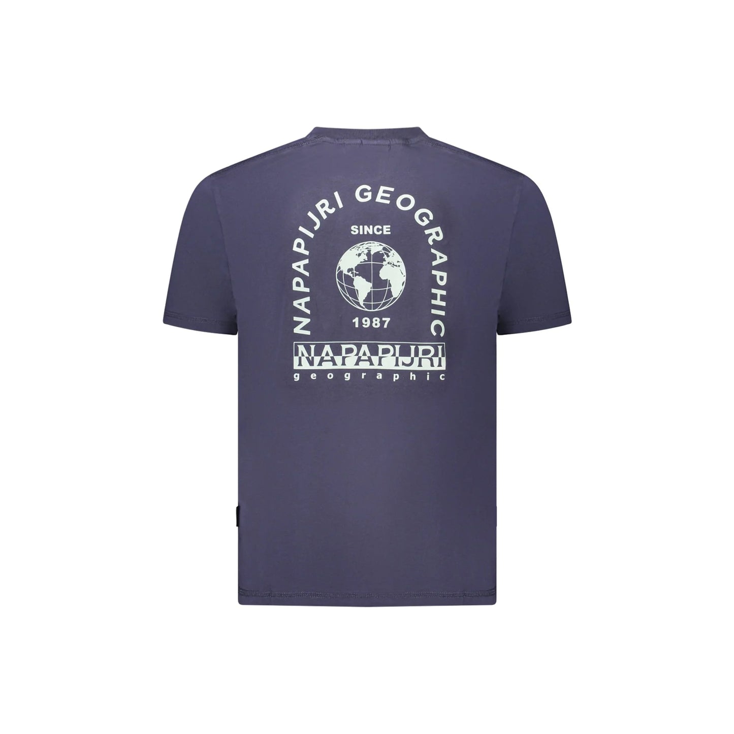 Napapijri T-Shirt Maniche Corte Uomo Blu Stampa Logo - vista 2