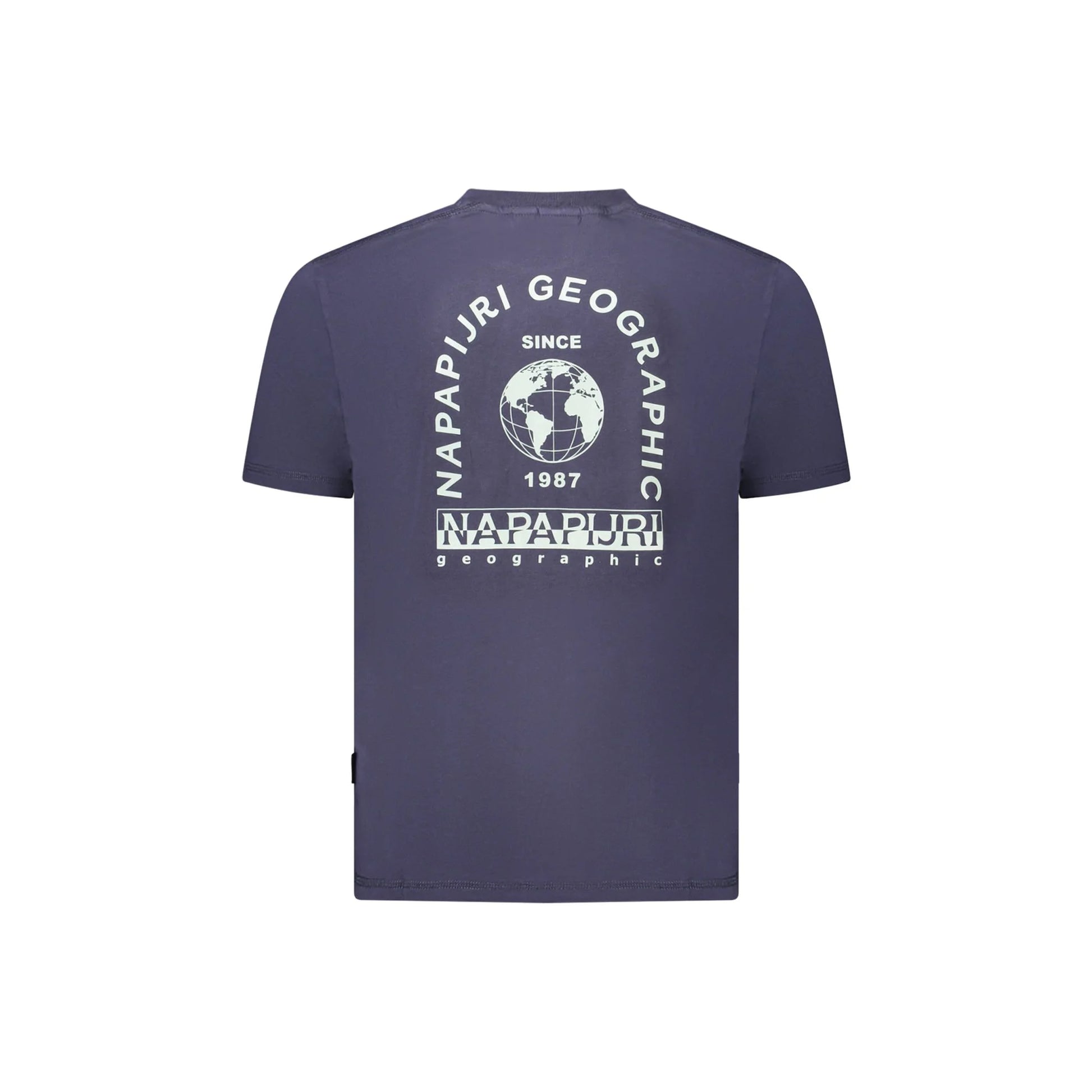 Napapijri T-Shirt Maniche Corte Uomo Blu Stampa Logo - vista 2