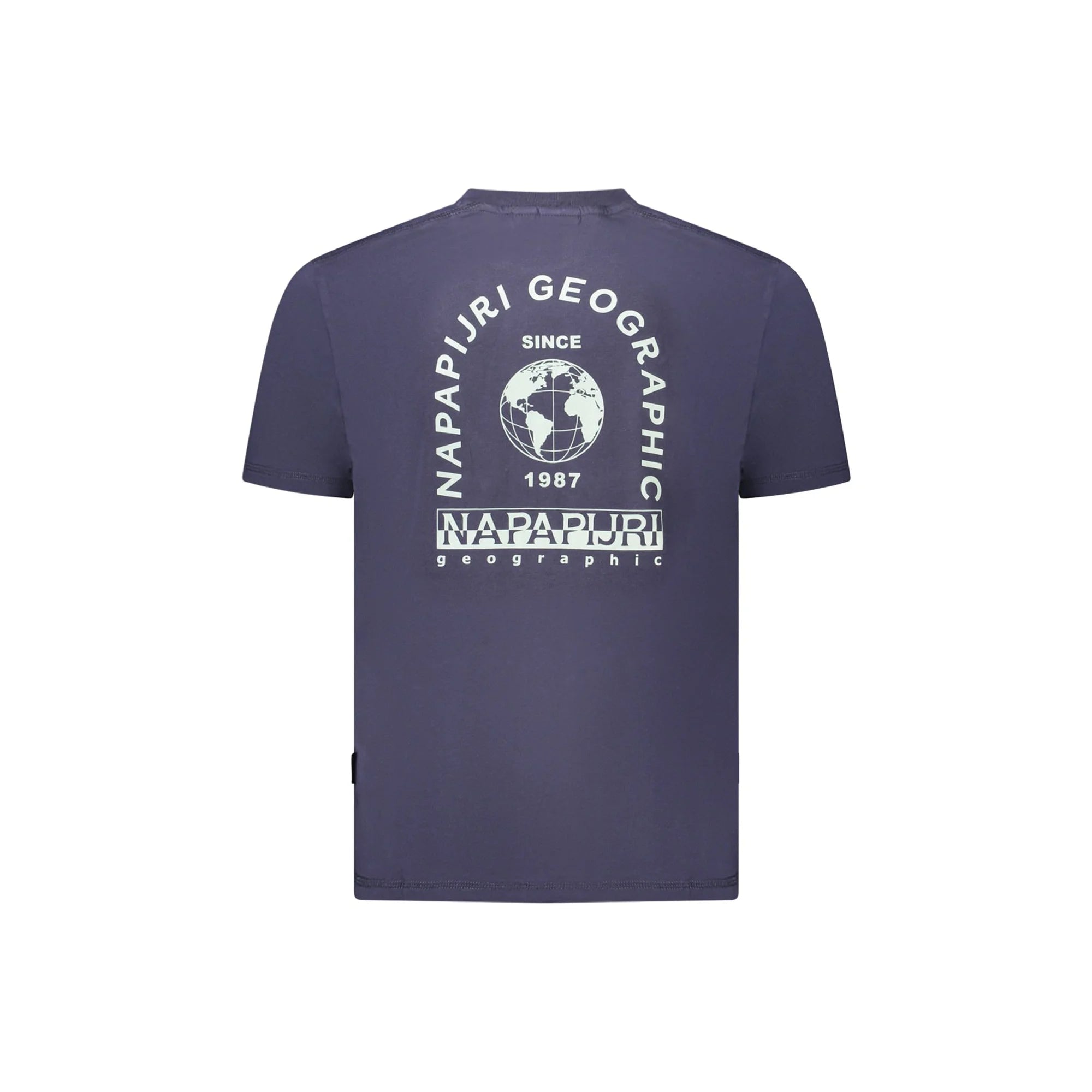 Napapijri T-Shirt Maniche Corte Uomo Blu Stampa Logo - vista 2