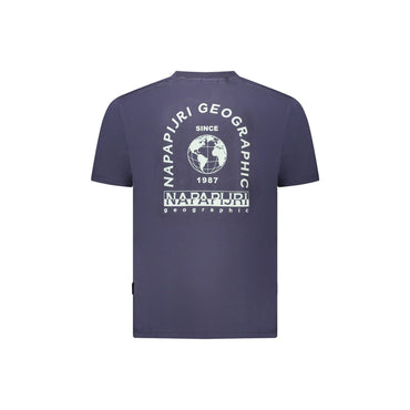 Napapijri T-Shirt Maniche Corte Uomo Blu Stampa Logo - vista 2