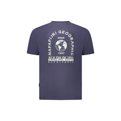 Napapijri T-Shirt Maniche Corte Uomo Blu Stampa Logo - vista 2