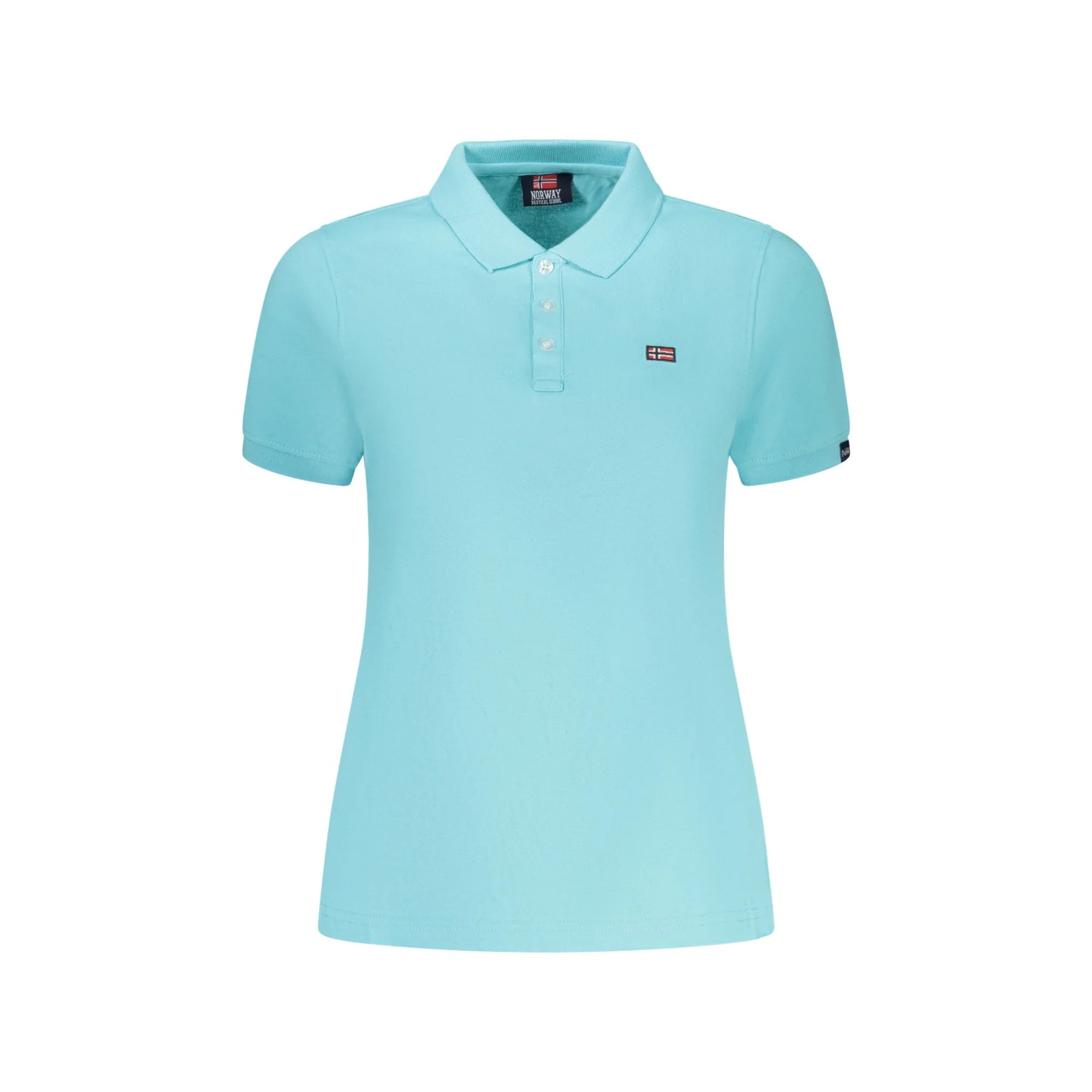NORWAY 1963 POLO MANICHE CORTE DONNA AZZURRO