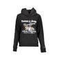 Tommy Hilfiger Felpa Donna Nera Cappuccio Stampa Ricamo Logo Felpe Nero - foto prodotto