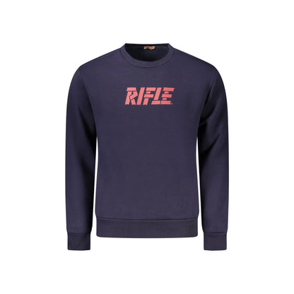 Rifle Felpa Maniche Lunghe Uomo Blu Stampa Logo Felpe - foto prodotto