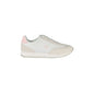 CALVIN KLEIN Scarpe Sneakers Donna Bianche con Dettagli Rosa e Logo Bianco - foto prodotto