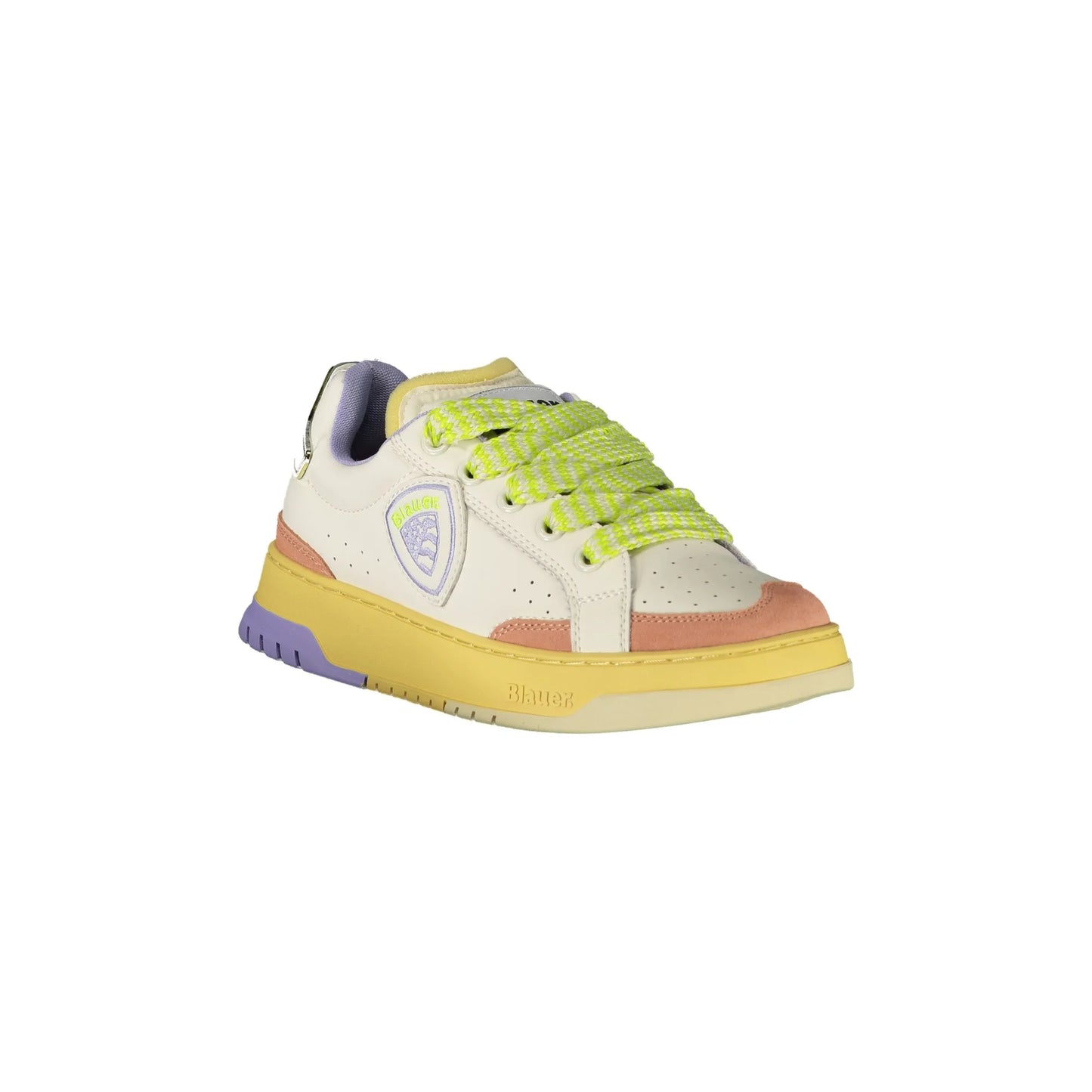 Blauer Sneakers donna bianco