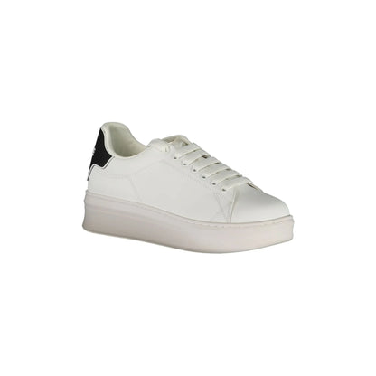 GAELLE PARIS Scarpe Sneakers Donna Bianco con Doppio Laccio Loggato - vista 2