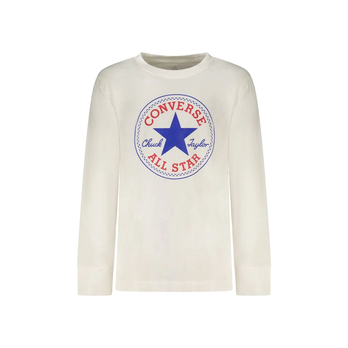 CONVERSE T-SHIRT MANICHE LUNGHE BAMBINO BIANCO