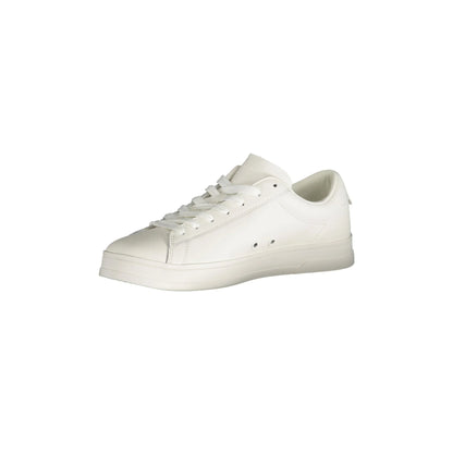 TOMMY HILFIGER Scarpe Sneakers Uomo Bianche con Lacci e Logo bianco - vista 3