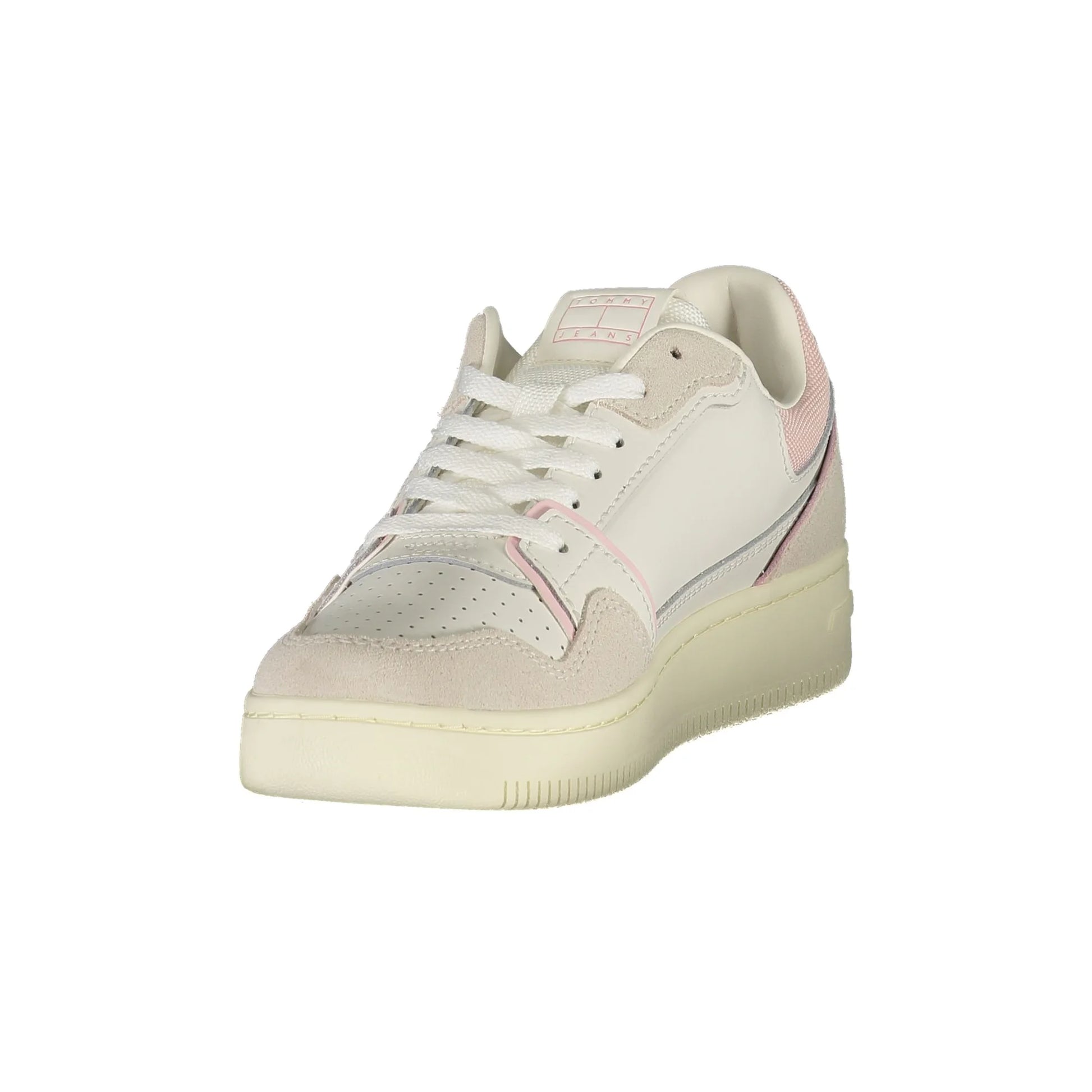 TOMMY HILFIGER Sneakers Donna Bianche con Lacci e Dettagli Rosa bianco - vista 3