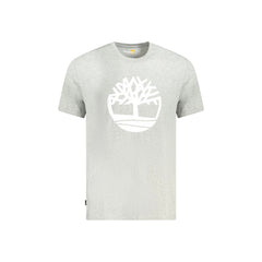 Timberland T-Shirt Maniche Corte Uomo Grigia Stampa Logo