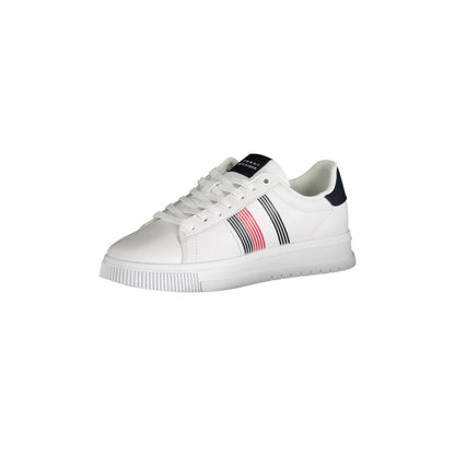 TOMMY HILFIGER Scarpe Sneakers Uomo Bianche con Dettagli a Contrasto bianco - vista 3