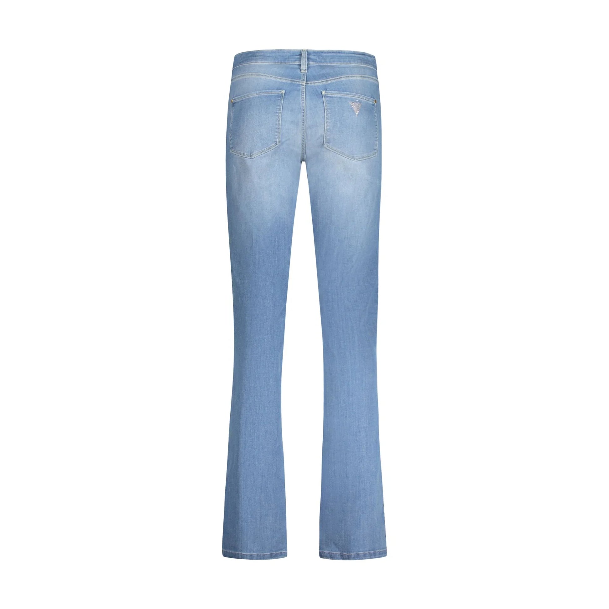 Guess Jeans Donna Azzurri Effetto Slavato Logo - vista 2