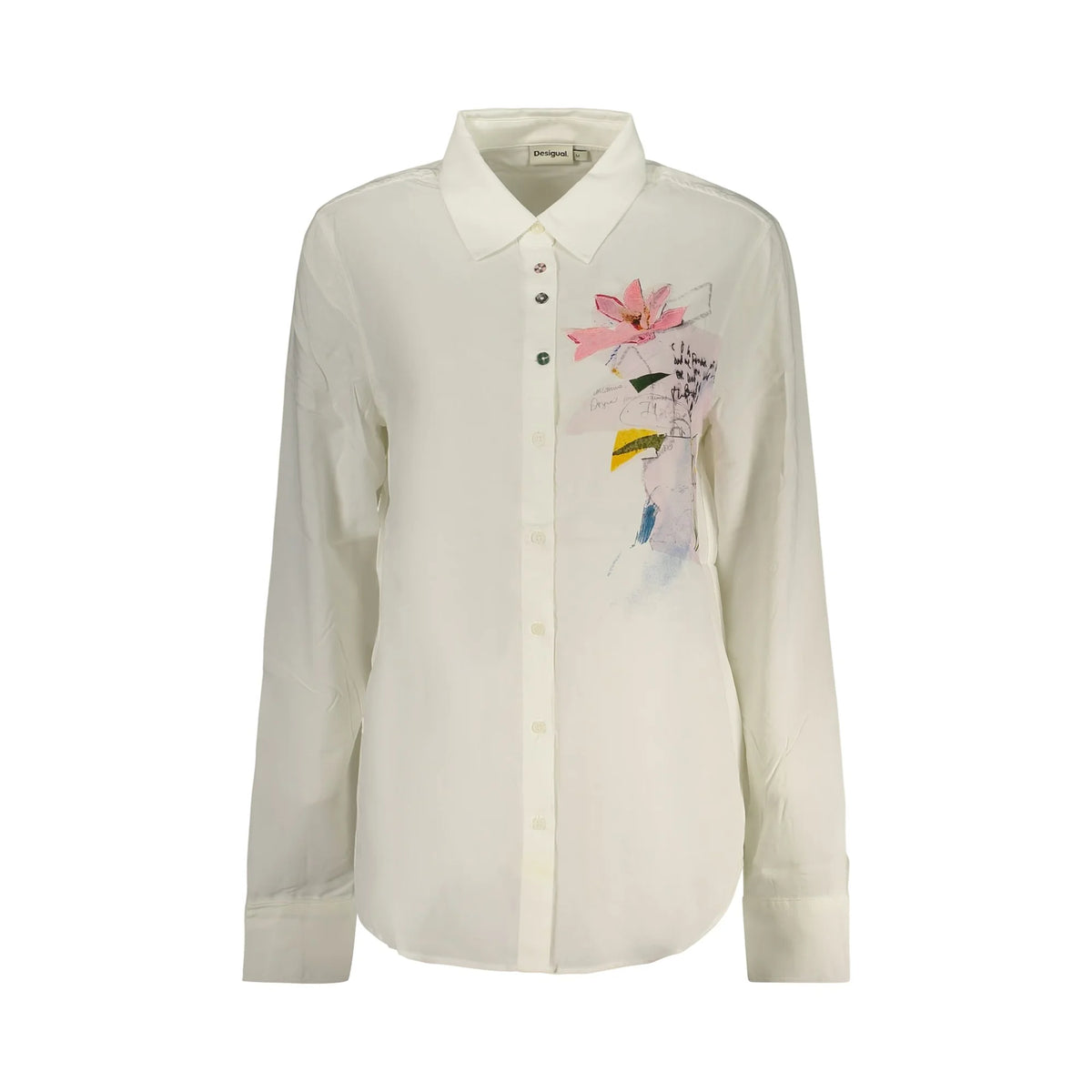 DESIGUAL CAMICIA MANICHE LUNGHE DONNA BIANCO
