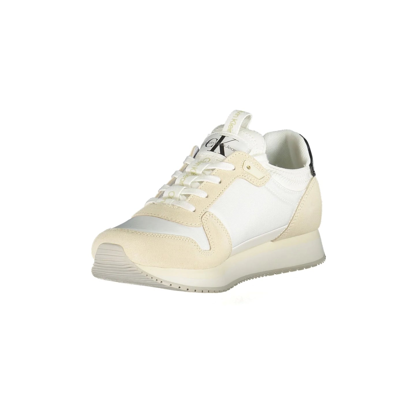 CALVIN KLEIN Scarpe Sneakers Donna Bianche con Dettagli a Contrasto bianco - vista 3
