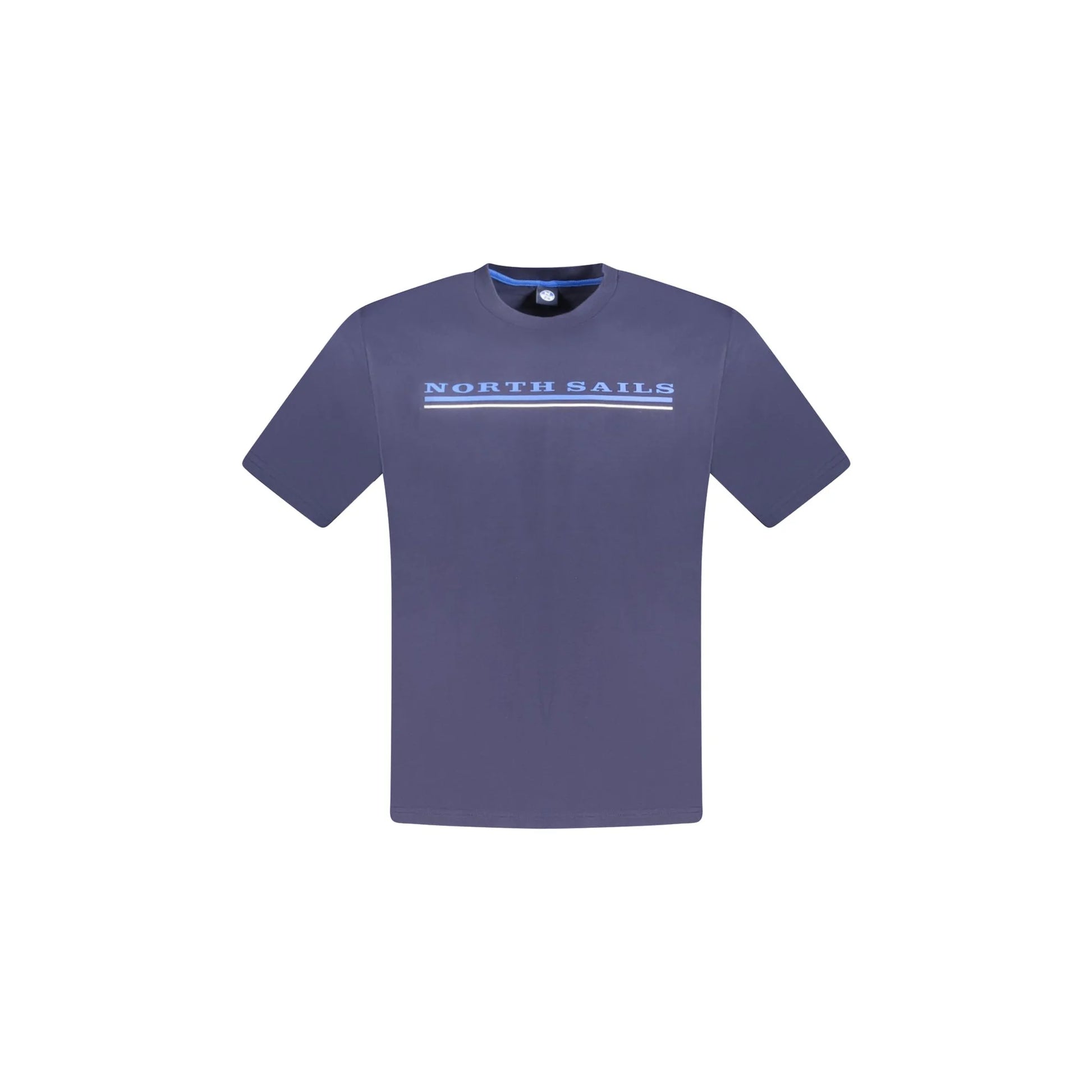 North Sails T-Shirt Uomo Blu Girocollo Cotone Stampa Logo - foto prodotto