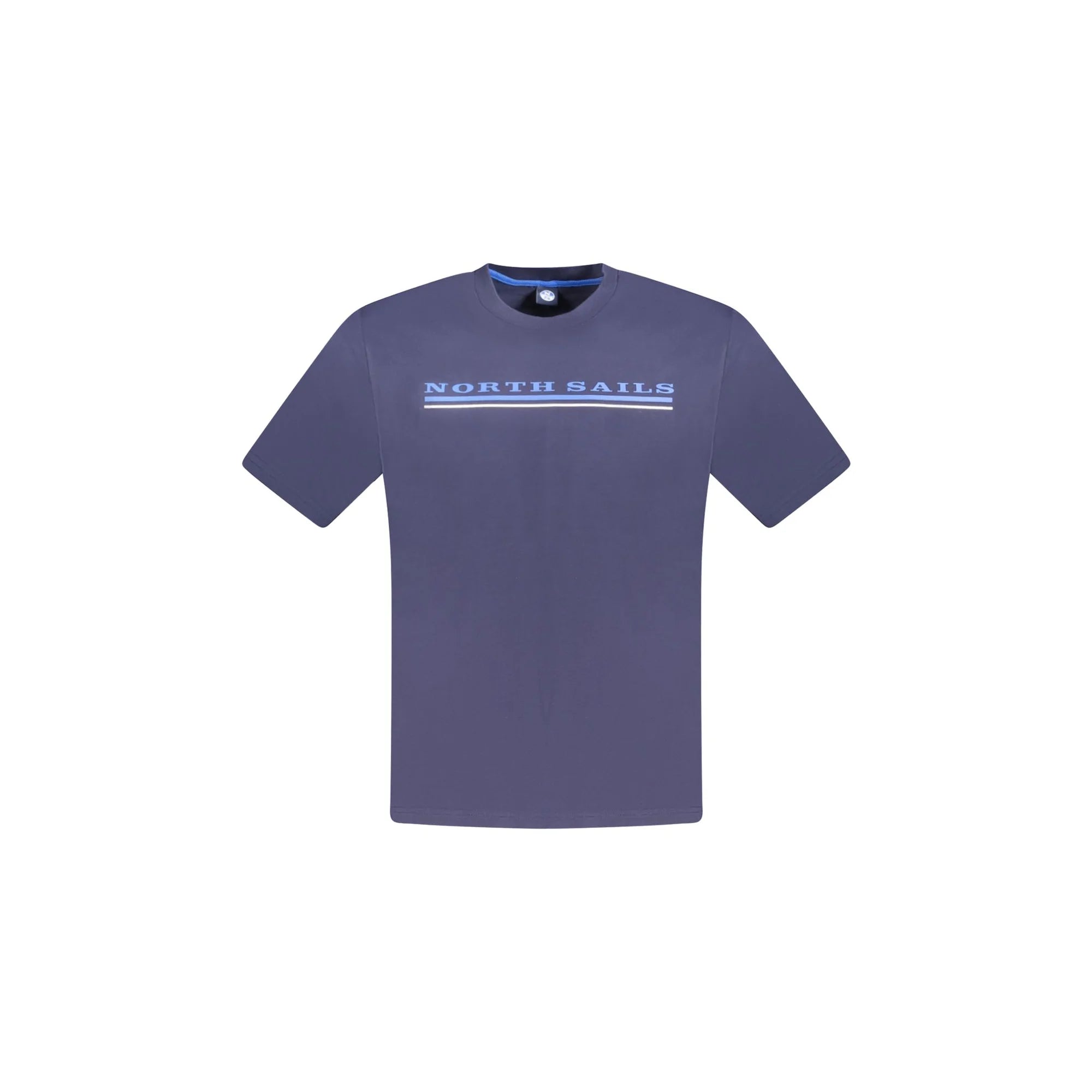 North Sails T-Shirt Uomo Blu Girocollo Cotone Stampa Logo - foto prodotto