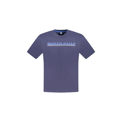 North Sails T-Shirt Uomo Blu Girocollo Cotone Stampa Logo - foto prodotto