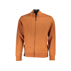 U.S. Grand Polo Felpa Maniche Lunghe Uomo Marrone Zip Ricamo