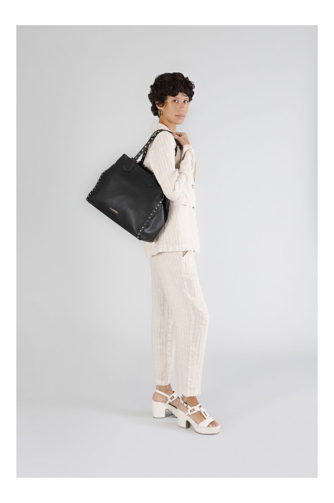 Cafenoir Borsa a Spalla Donna Nera Chiusura con Zip Borse nero - vista 3
