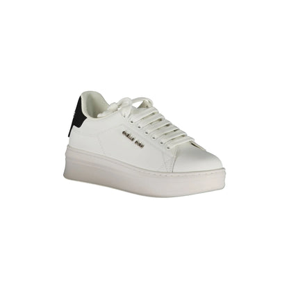 GAELLE PARIS Scarpe Sneakers Donna Bianche con Doppio Laccio Loggato bianco - vista 2