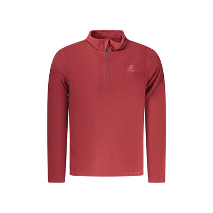 U.S. Grand Felpa Uomo Rossa Mezza Zip Pile Ricamo Logo Felpe Rosso - foto prodotto