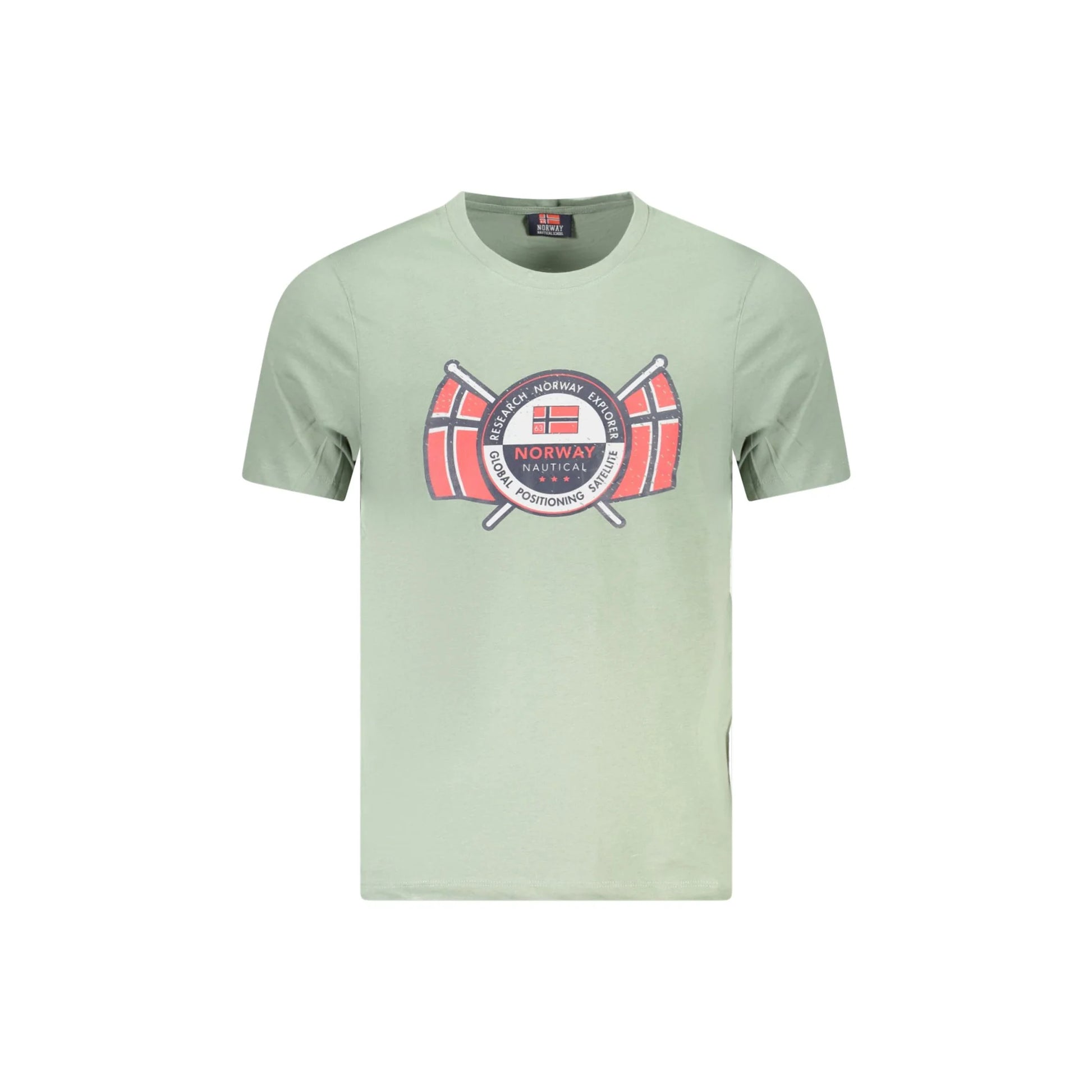Norway 1963 T-Shirt Maniche Corte Uomo Verde Stampa - foto prodotto