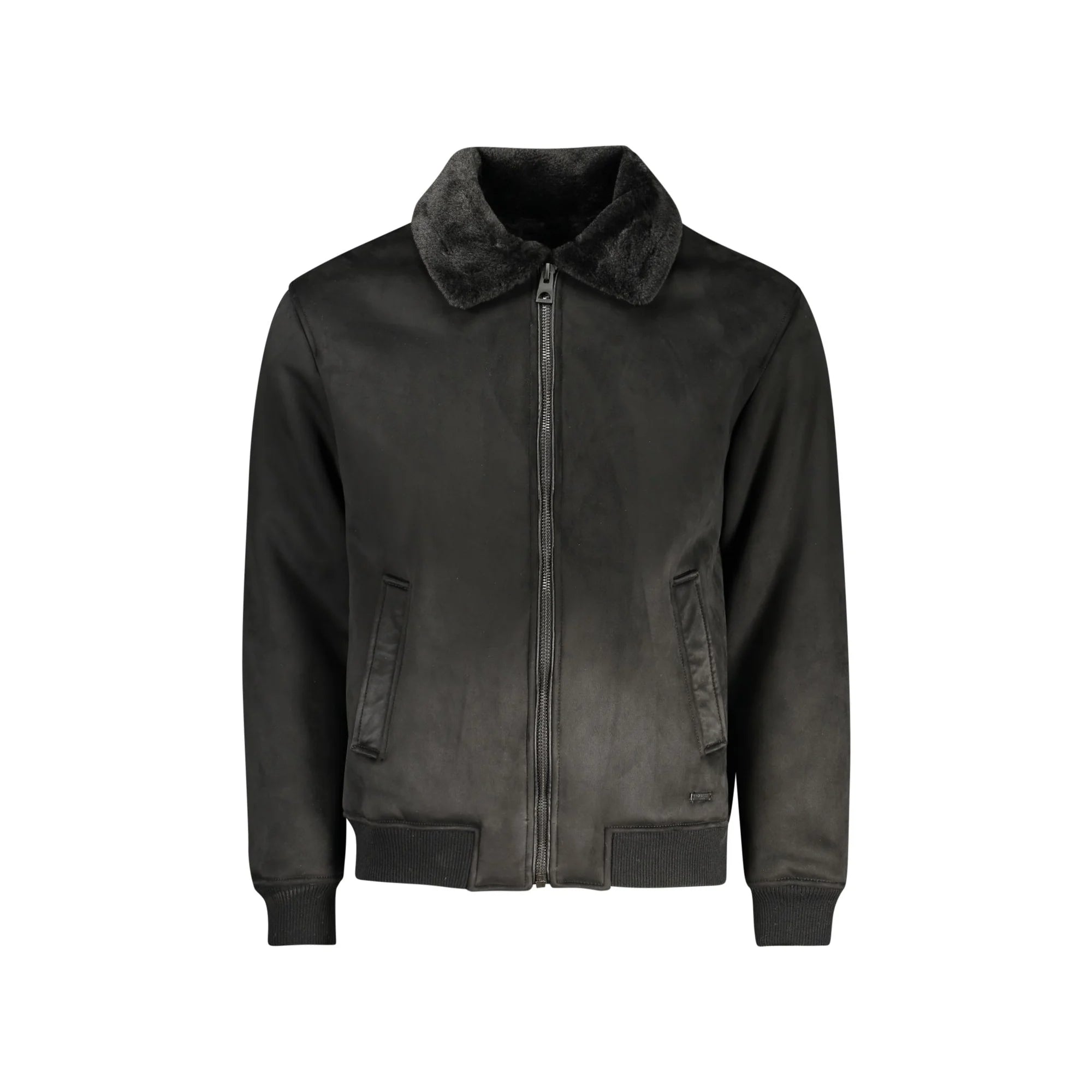 Guess Jeans Giubbotto Maniche Lunghe Uomo Neri Zip Logo Giubbotti e Giacche Nero - foto prodotto