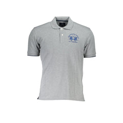 La Martina Πόλο Μανίκια Κοντά Ανδρικό Γκρι Ραμμένο