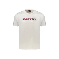 Lotto T-Shirt Krótki Rękaw Mężczyzna Biała Druk