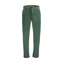 Boss Pantaloni Bărbați Verde Tapered Fit Logo