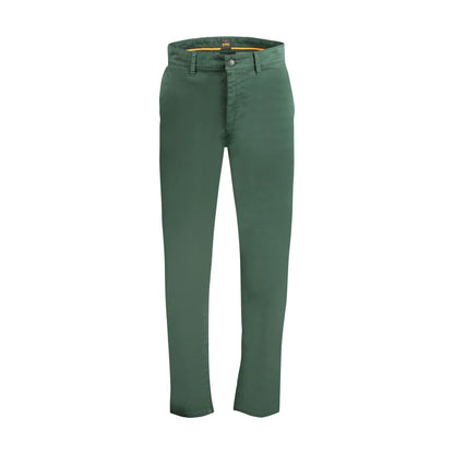 Boss Pantaloni Uomo Verde Tapered Fit Logo - foto prodotto