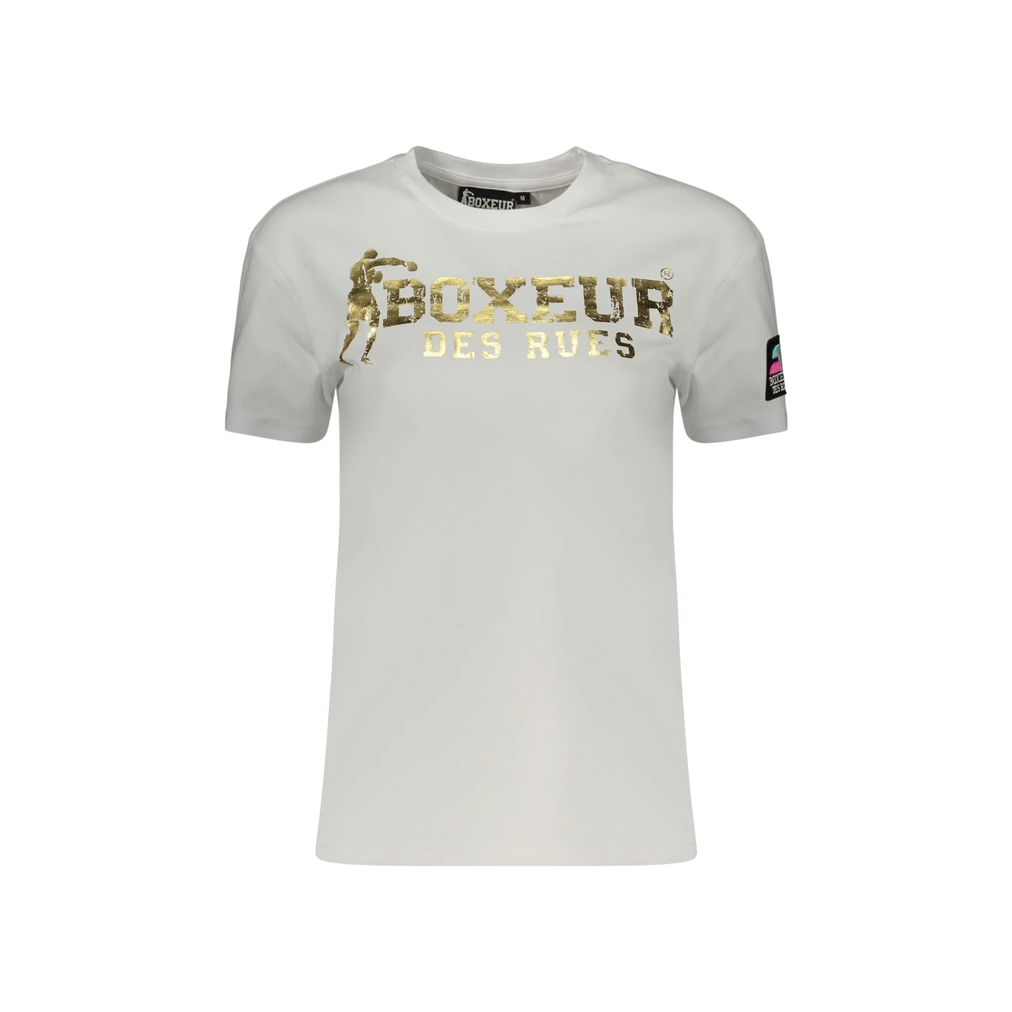 BOXEUR DES RUES T-SHIRT MANICHE CORTE DONNA BIANCO