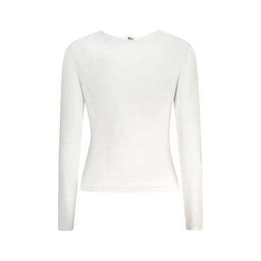 Guess Jeans T-Shirt Maniche Lunghe Donna Bianca Logo bianco - vista 2