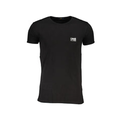 Cavalli Class T-Shirt Homme Noire Col Rond Coton Imprimé Logo